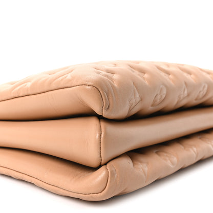 Louis Vuitton Lambskin Embossed Monogram Coussin PM Camel 8 of 9