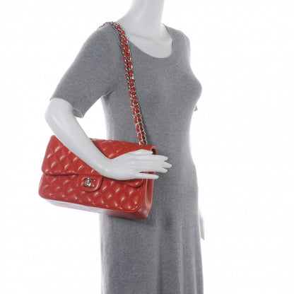 Chanel Lambskin Jumbo Double Flap Red 2 of 7