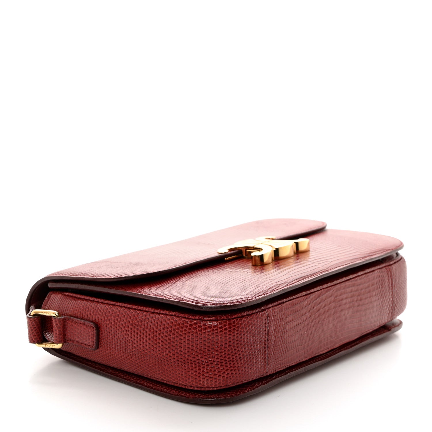 Celine Lizard Medium Triomphe Light Burgundy 4 of 12