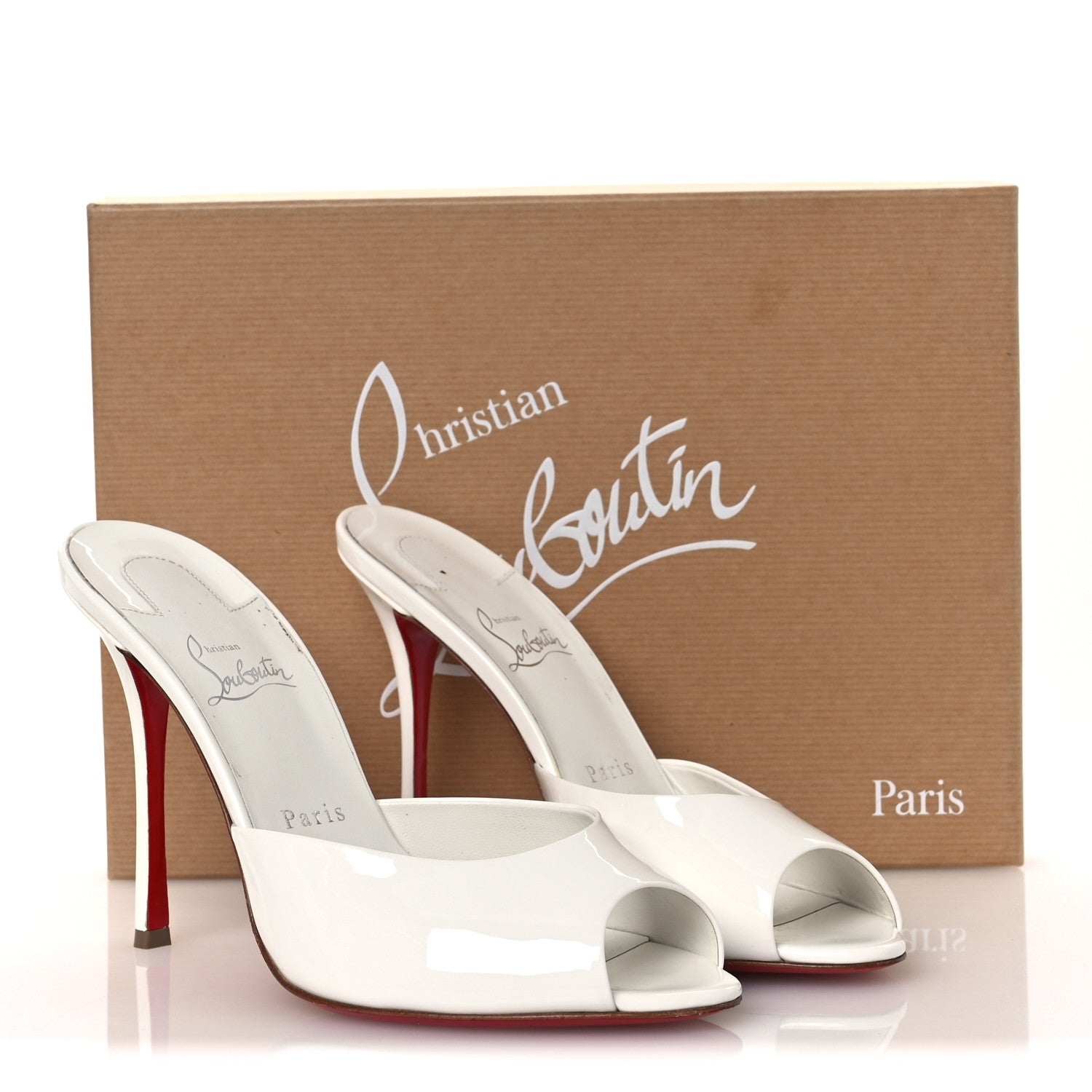 Christian Louboutin Patent Me Dolly 100 Sandals 40 White 13 of 13