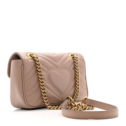 Gucci Calfskin Matelasse Mini GG Marmont Shoulder Bag Porcelain Rose 3 of 11