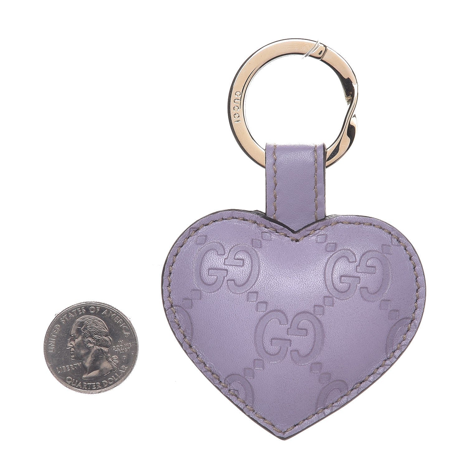 Gucci Guccissima Heart Key Charm Purple 2 of 4