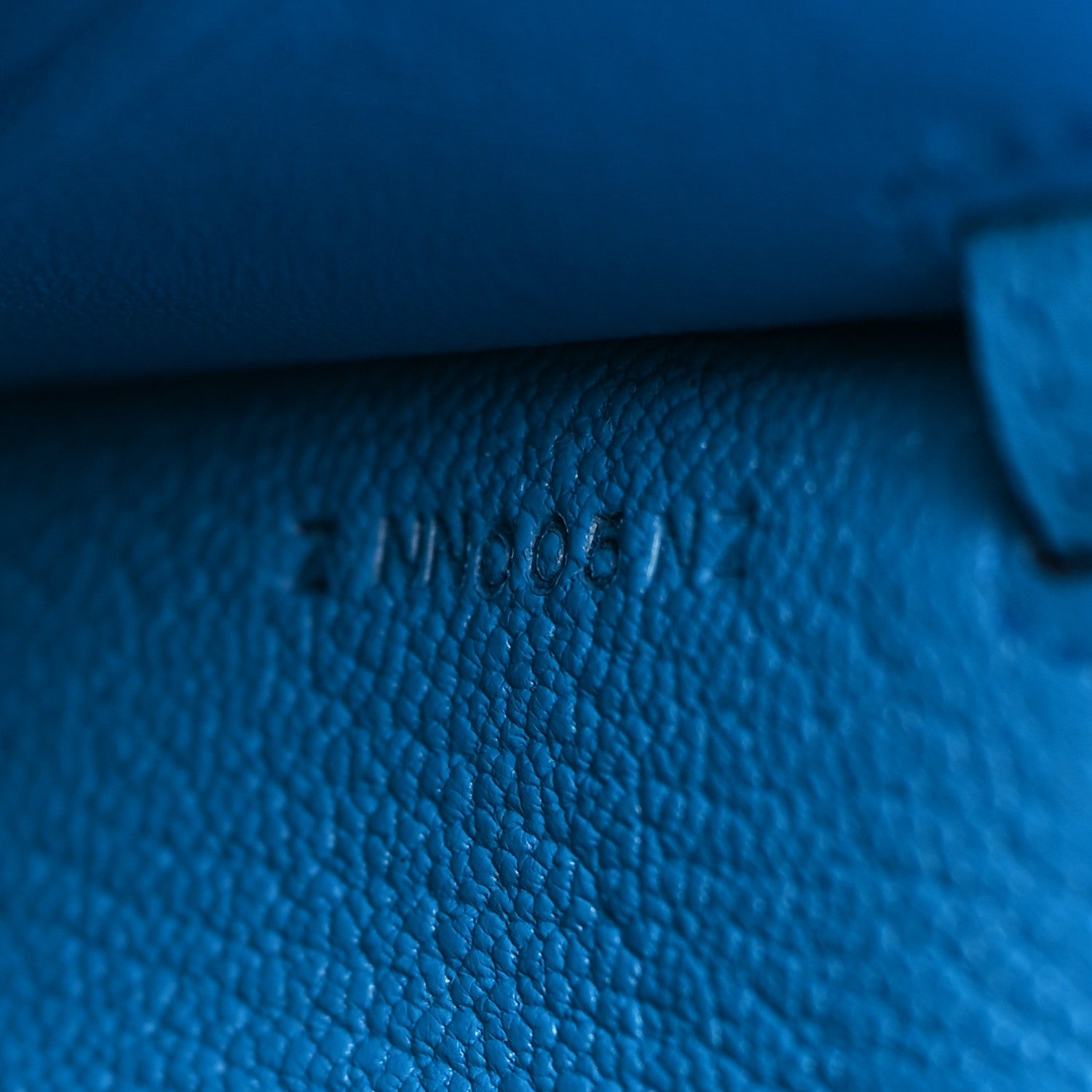 Hermes Chevre Mysore Kelly Wallet To Go Bleu Frida 6 of 9