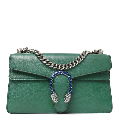 Gucci Dollar Calfskin Enamel Small Dionysus Shoulder Bag Emerald Electric Blue 1 of 11