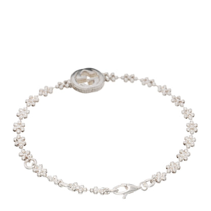 Gucci Sterling Silver Interlocking GG Beaded Flower Bracelet 2 of 3