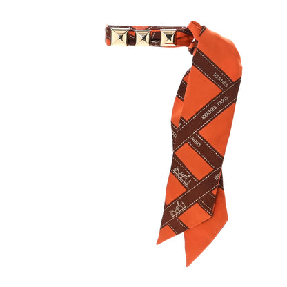 Hermes Medor Bolduc Twilly Scarf Ring Set Orange 1 of 5