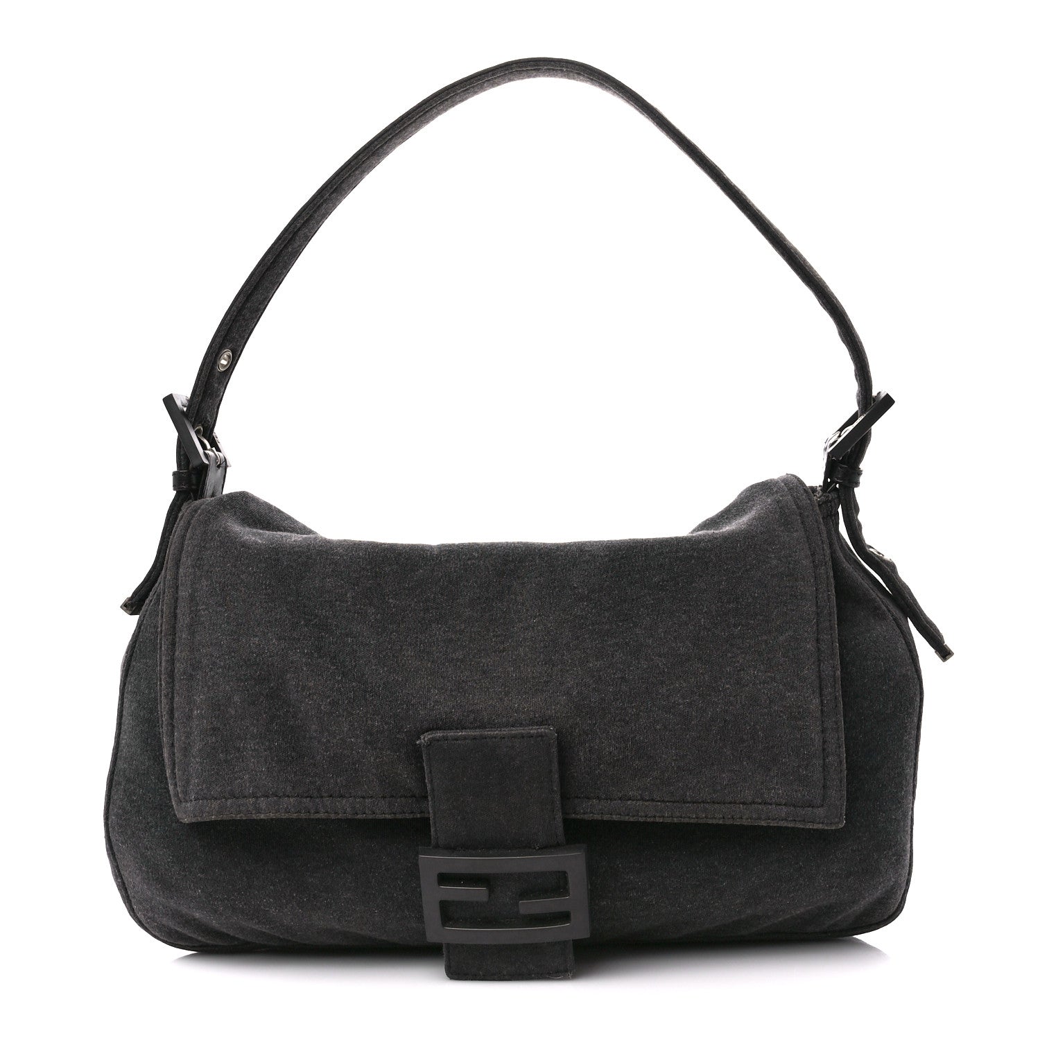 Fendi Jersey Big Forever Mama Baguette Grey 1 of 12