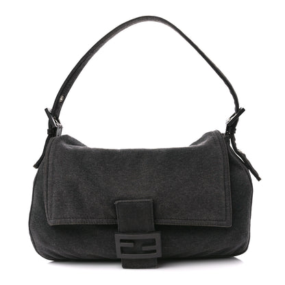 Fendi Jersey Big Forever Mama Baguette Grey 1 of 12