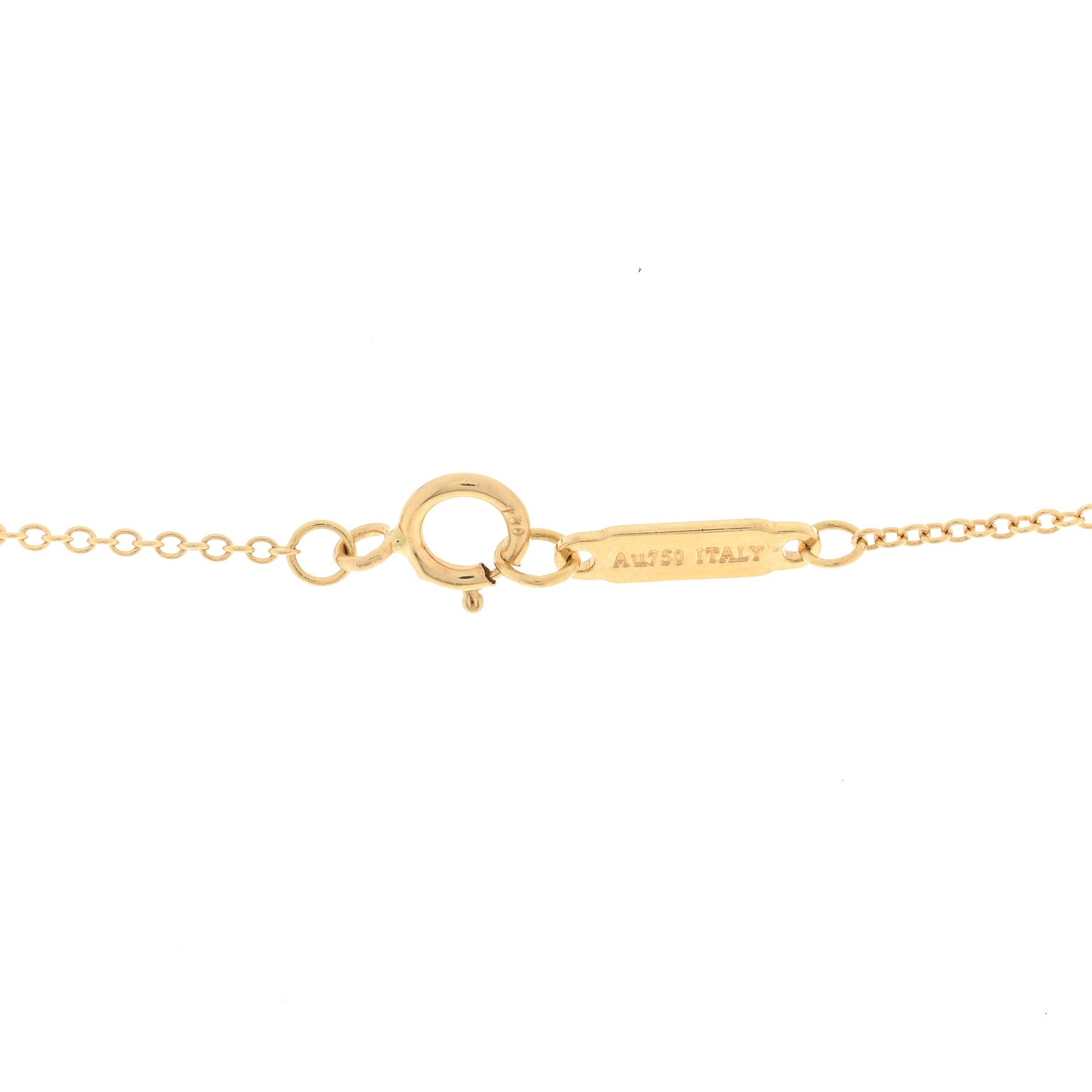 Tiffany 18K Yellow Gold T Circle Pendant Necklace 4 of 5