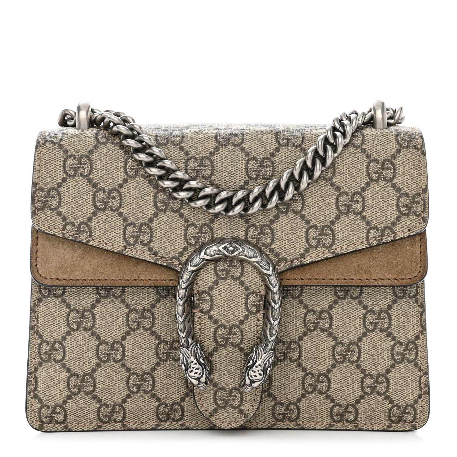 Gucci GG Supreme Monogram Mini Dionysus Shoulder Bag Taupe 1 of 12