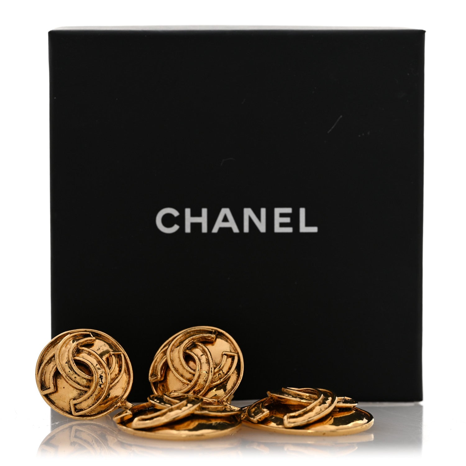 Chanel CC Drop Clip On Earrings Gold 6 of 6