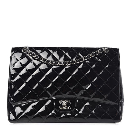 Chanel Patent Quilted Maxi Single Flap Black 1 of 17