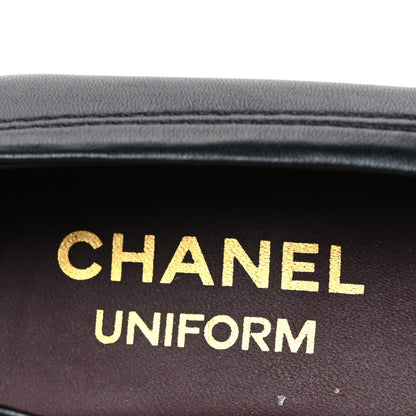 Chanel Lambskin Cap Toe CC Uniform Ballerina Flats 36.5 Black 10 of 10