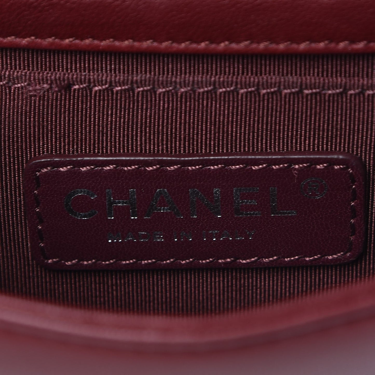 Lambskin Plexiglass Boy Brick Burgundy