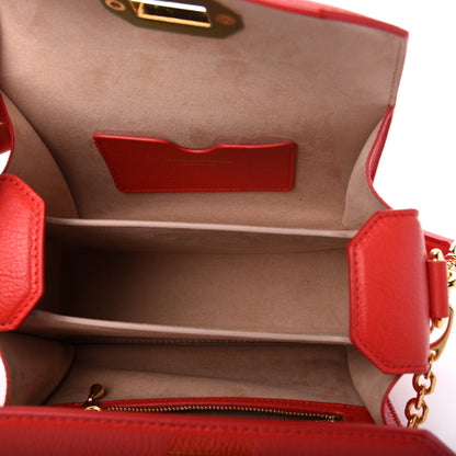 Alexander McQueen Silky Amish Grain Calfskin Box Shoulder Bag 19 Red 5 of 10
