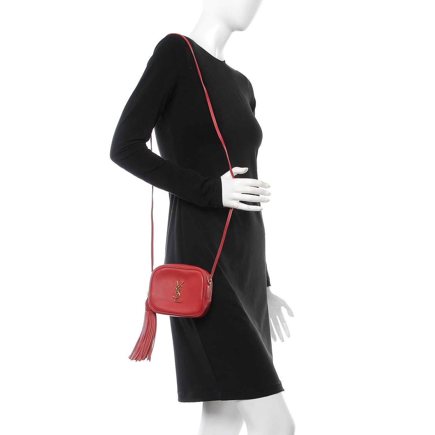 Saint Laurent Nappa Monogram Blogger Bag New Red 2 of 7