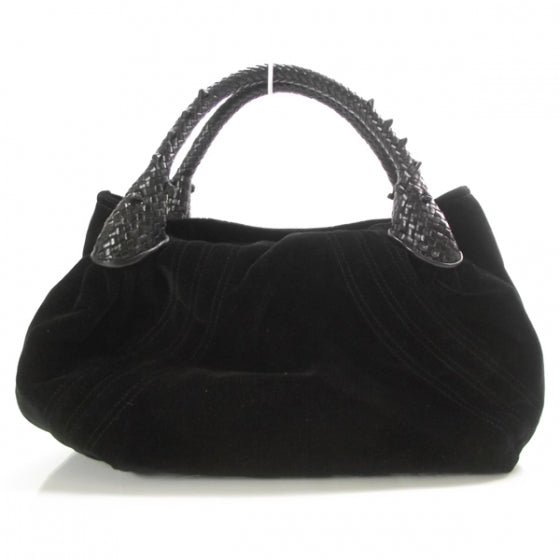 Fendi Velvet Rabbit Fur Wisteria Spy Black 3 of 11