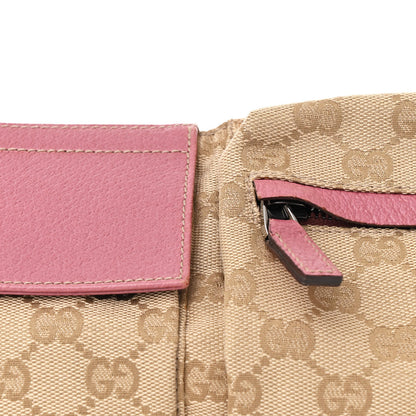 Gucci GG Monogram Web Double Pocket Belt Bag Pink 8 of 10