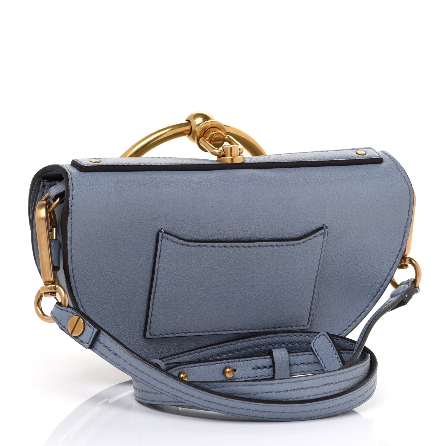 Chloe Calfskin Small Nile Bracelet Minaudiere Bag Washed Blue 3 of 12