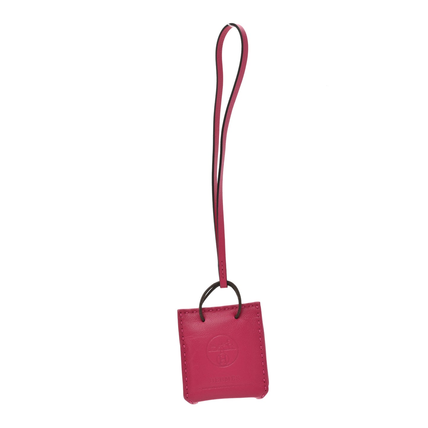 Milo Lambskin Swift Shopping Bag Charm Rose Mexico