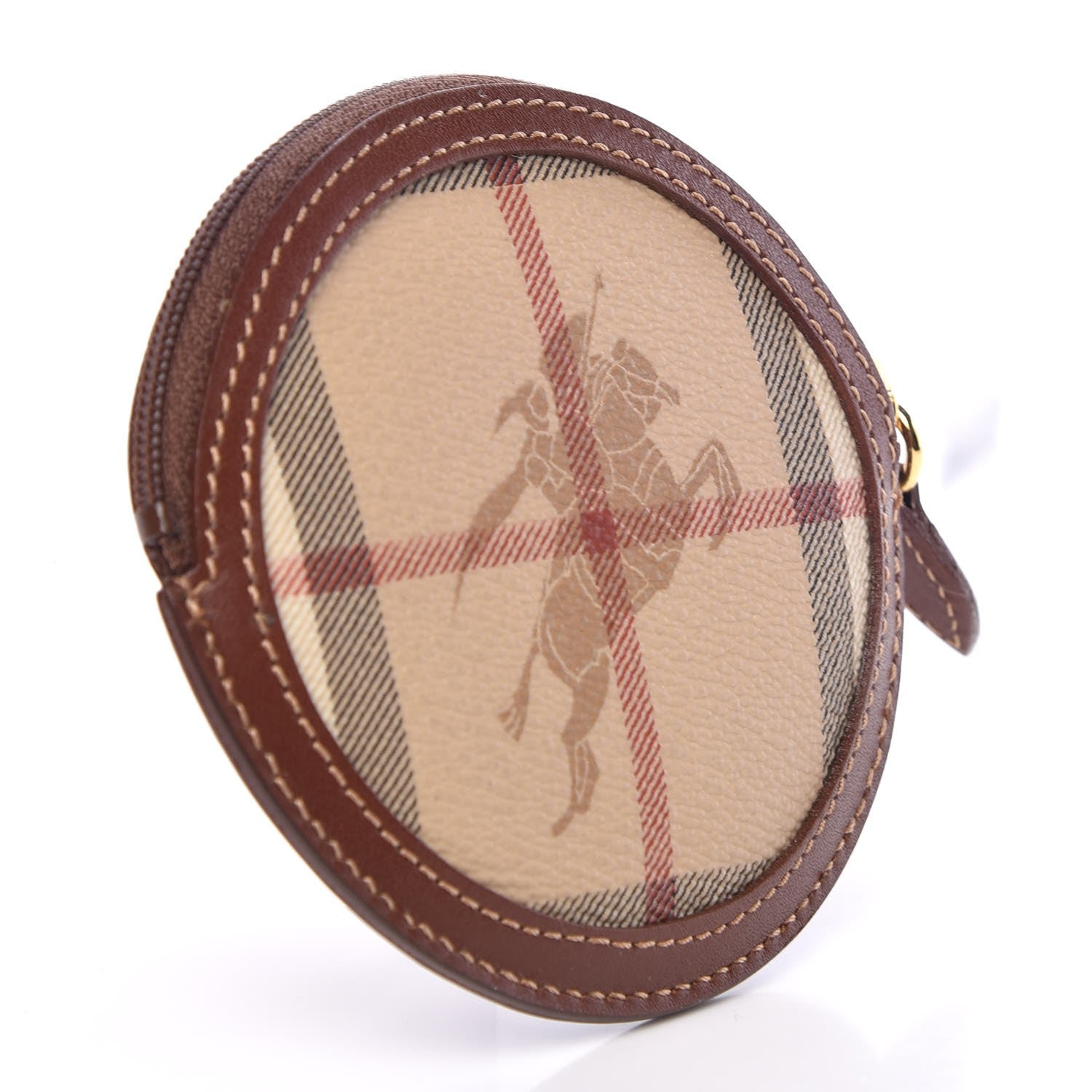 Burberry Haymarket Check Zip Round Coin Purse 3 of 7