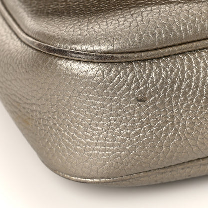 Gucci Metallic Pebbled Calfskin Medium Soho Flap Crossbody Golden Beige 8 of 10