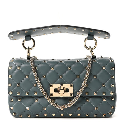 Valentino Garavani Nappa Small Rockstud Spike Shoulder Bag Sarcelle 1 of 9