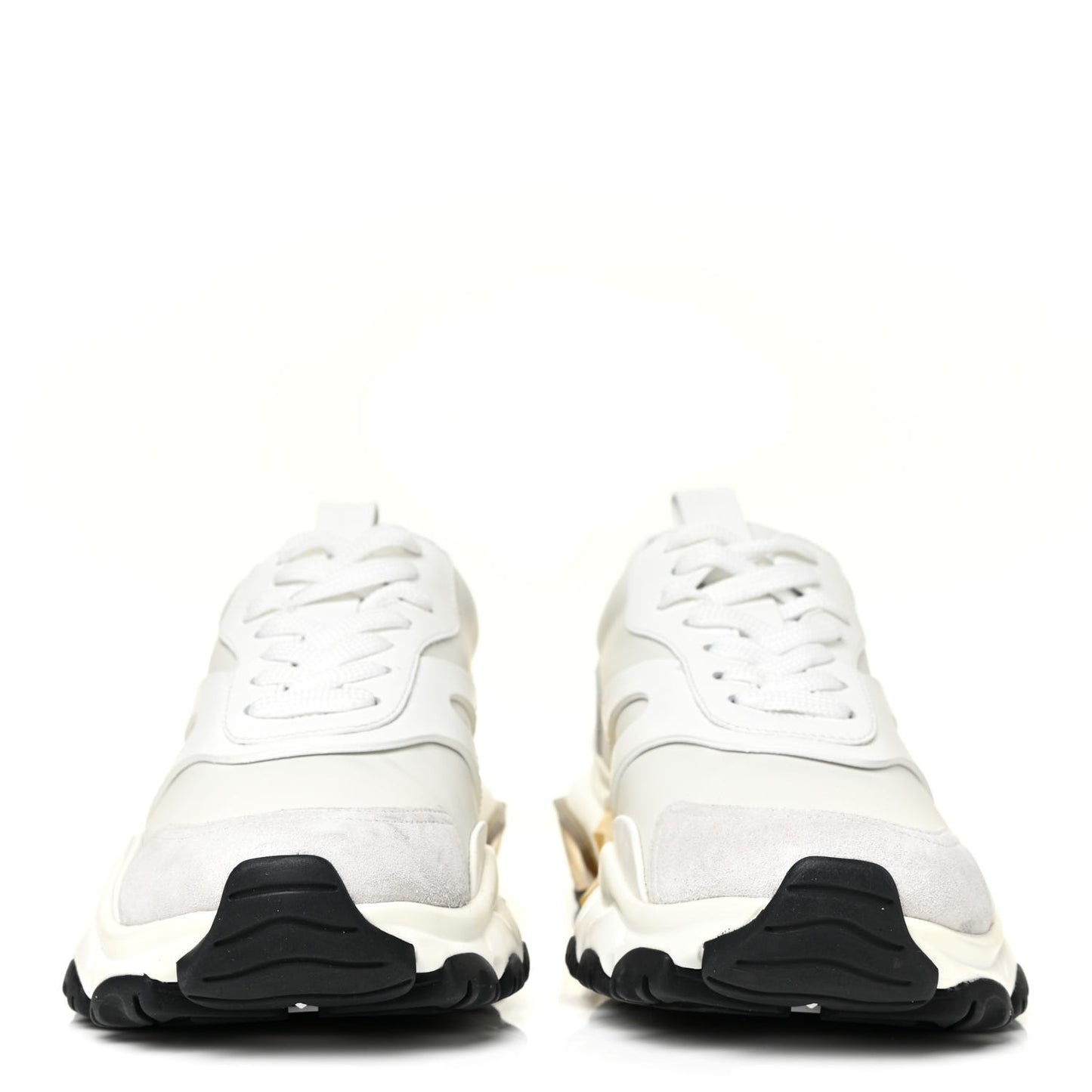 Calfskin Mens Bounce Sneakers 40.5 White