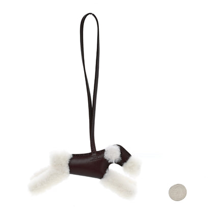 Hermes Milo Lambskin Shearling Budy Charm Rouge H 2 of 5