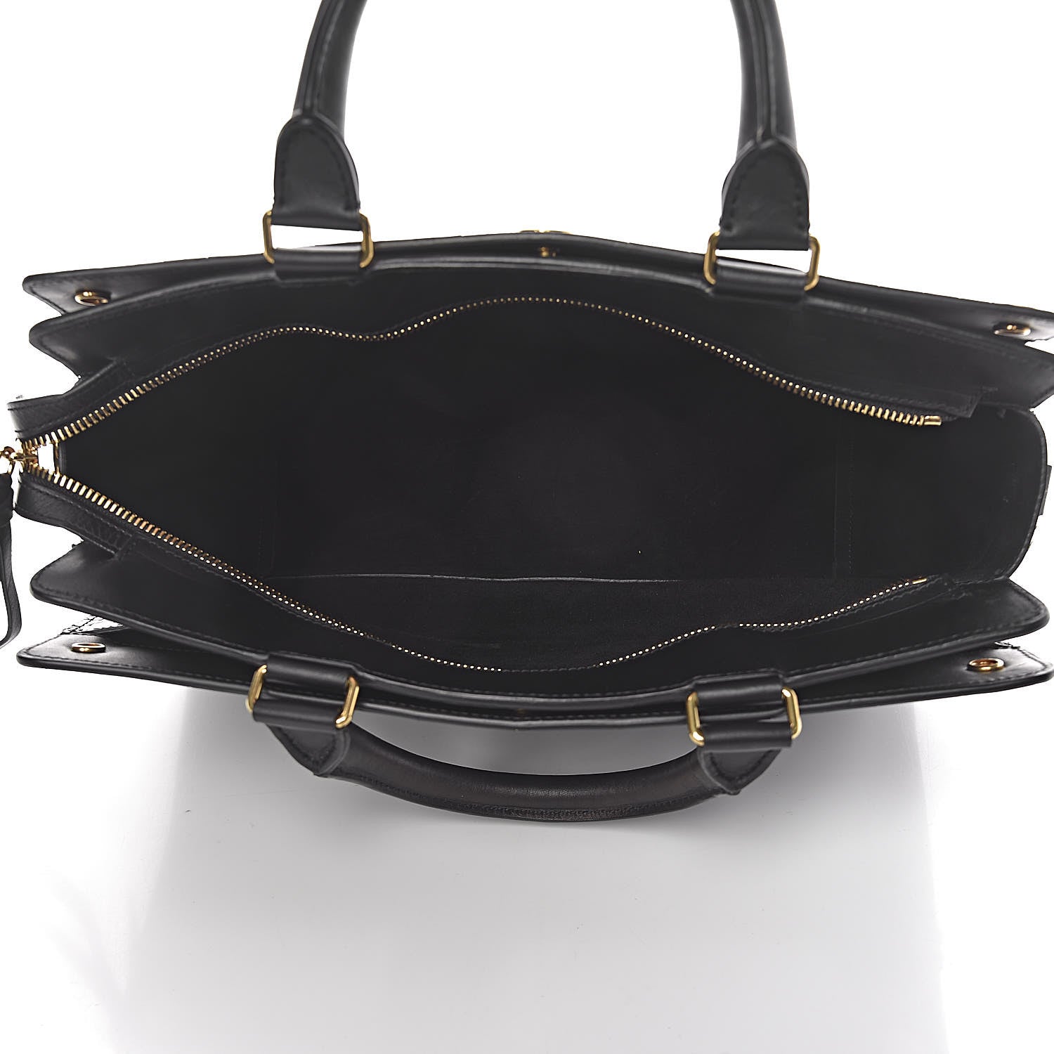 Mulberry Calfskin Crocodile Embossed Small Classic Stud Tote Black 5 of 11
