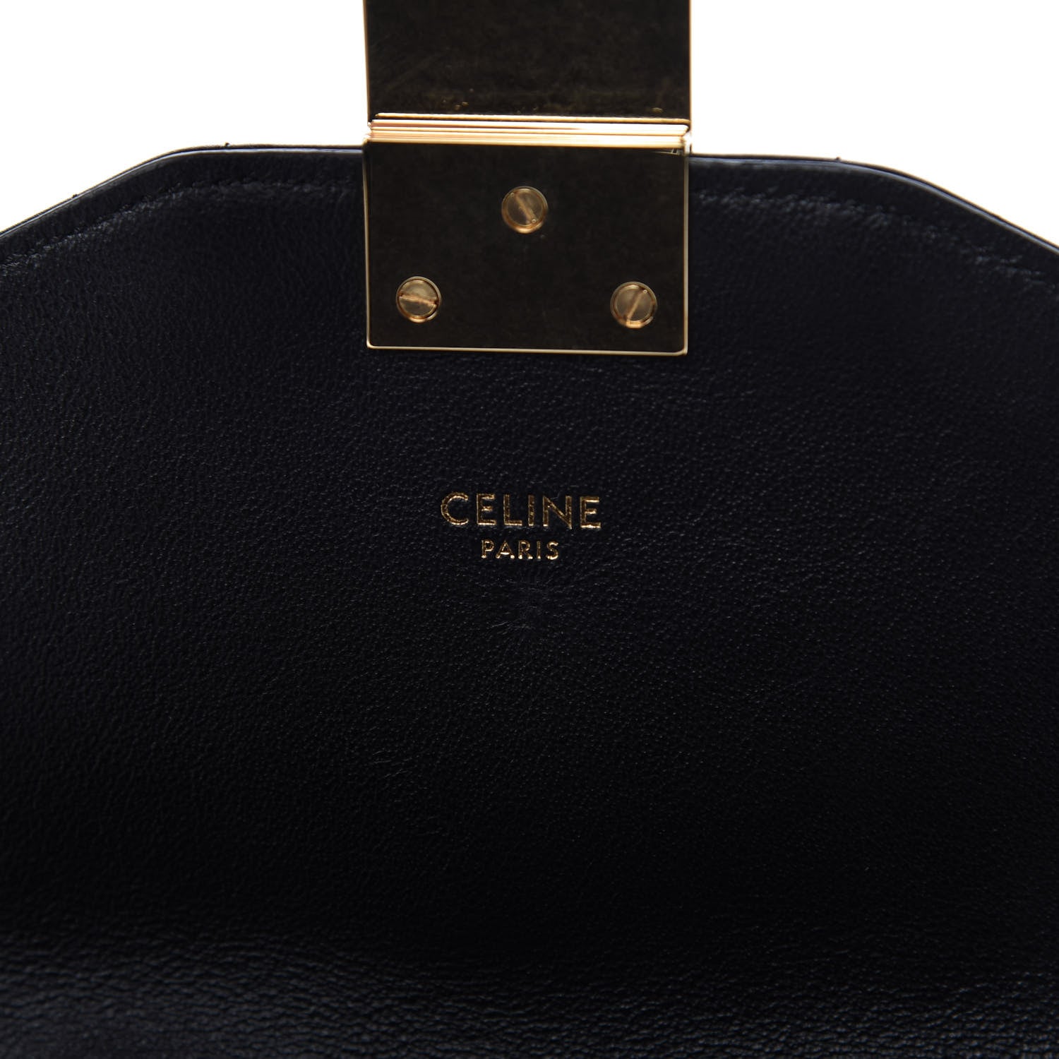 Celine Calfskin Quilted Medium C Bag Black 8 of 10