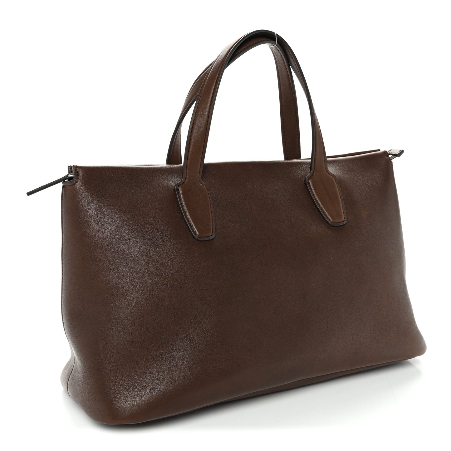 Calfskin Marcel Slouchy Top Handle Bag Deep Brown