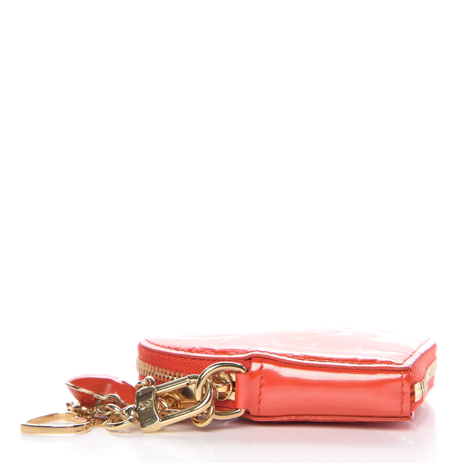 Louis Vuitton Vernis Heart Coin Purse Orange Sunset 4 of 8