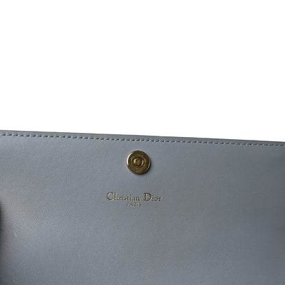 Christian Dior Supple Calfskin Cannage Caro Wallet Blue 6 of 7