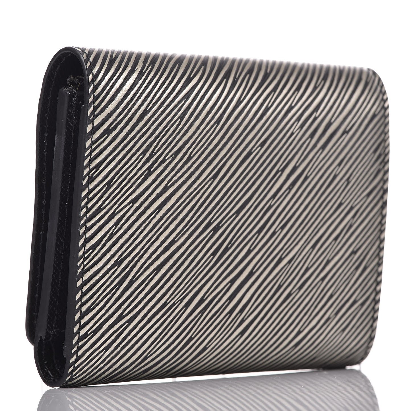Epi Twist Compact Wallet Platine