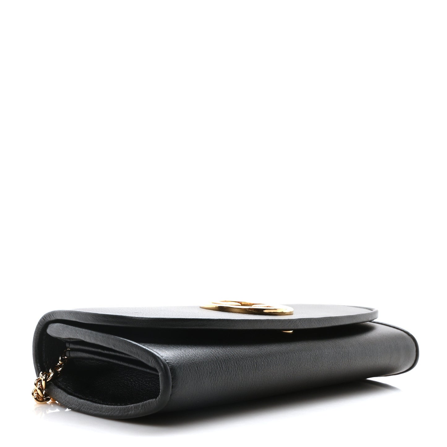 Roxy Calfskin Blondie Continental Chain Wallet Black