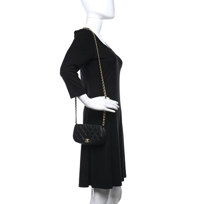 Chanel Calfskin Quilted Coco Mail Clutch With Chain Black 2 of 12
