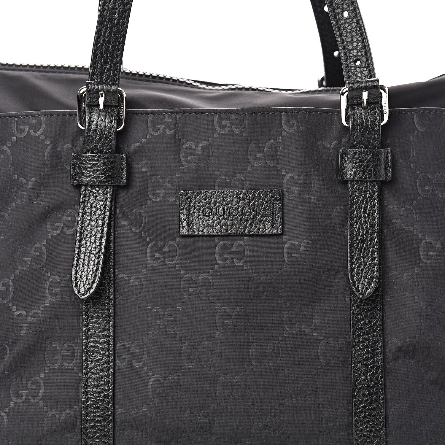 Gucci Nylon Monogram Tote Black 7 of 9
