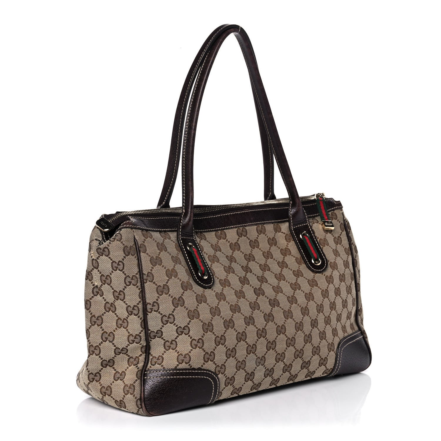 Gucci Monogram Medium Princy Tote Dark Brown 3 of 13