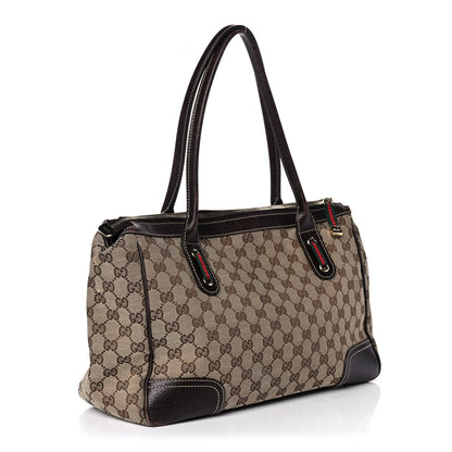 Gucci Monogram Medium Princy Tote Dark Brown 3 of 13