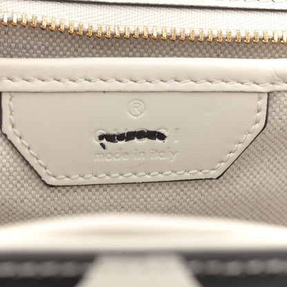 Gucci Calfskin Web Geometric Print Small Bamboo 1947 Top Handle Bag White Multicolor 7 of 11