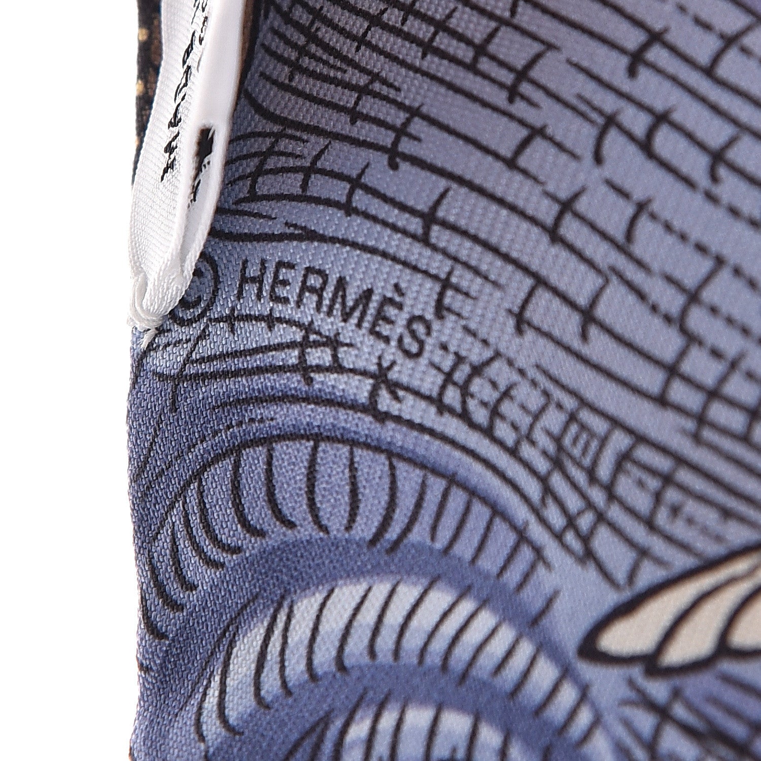 Hermes Silk Tree Of Song Twilly Creme Mauve Ocre 5 of 5