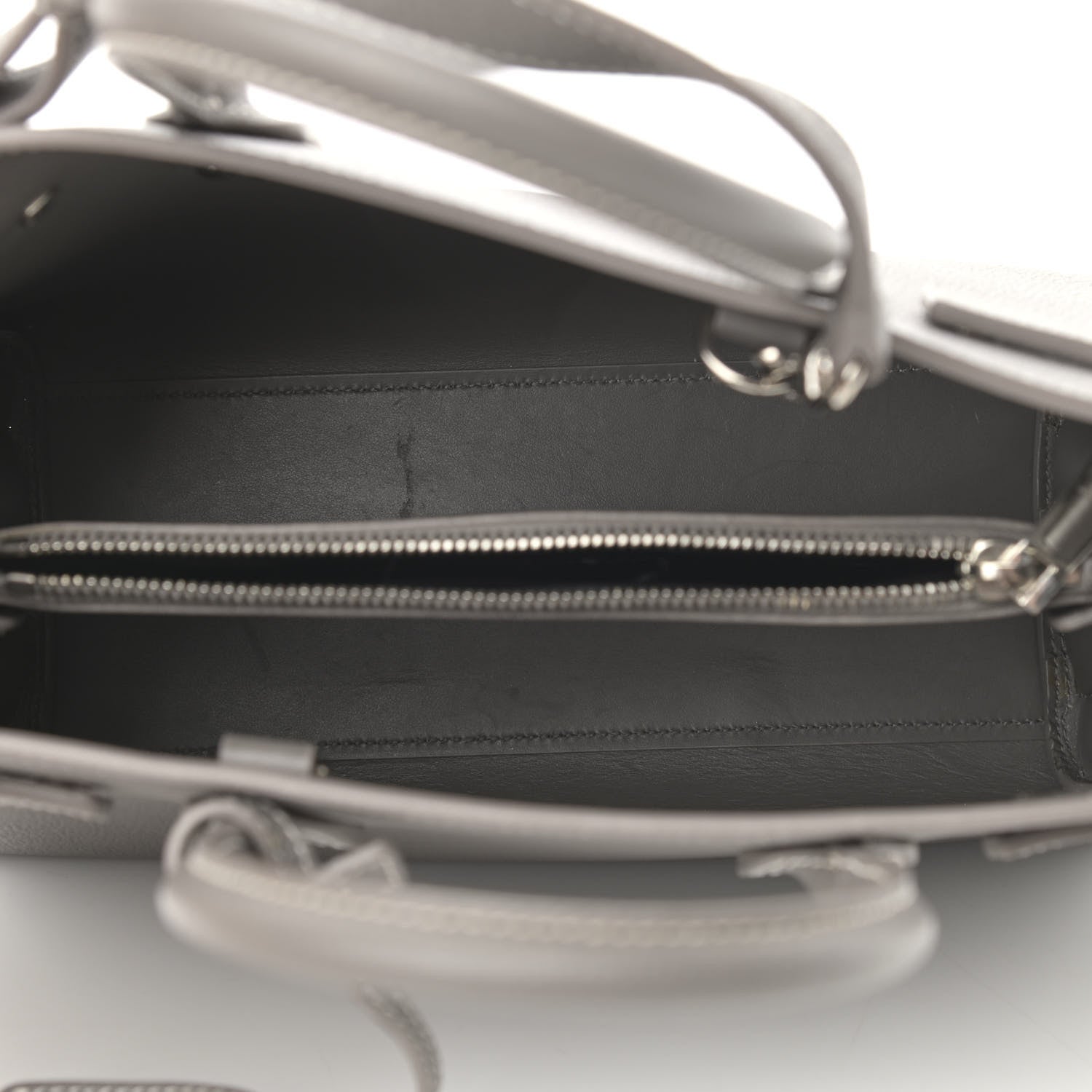 Saint Laurent Grained Calfskin Topstich Baby Sac De Jour Fog 5 of 17