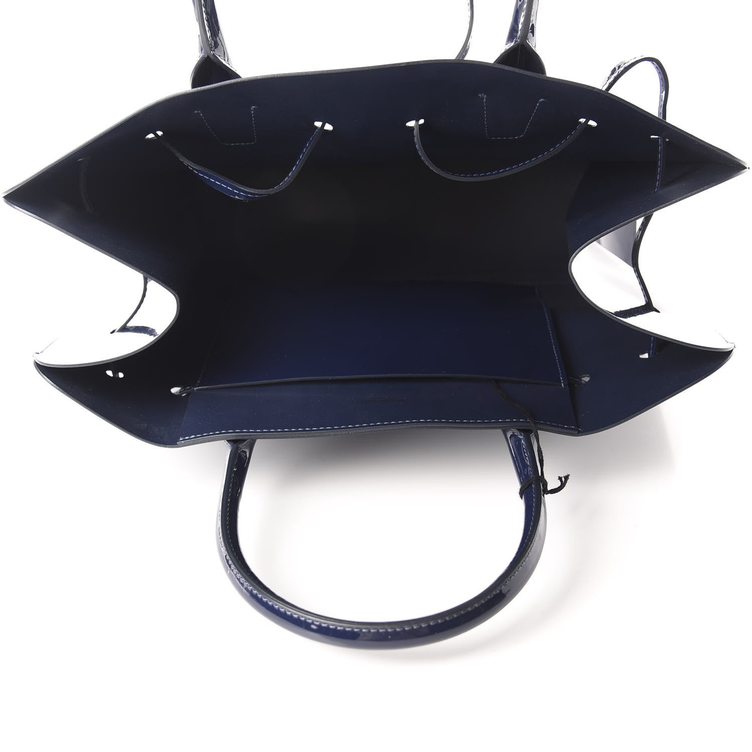 Mansur Gavriel Patent Sun Bag Blue 5 of 9