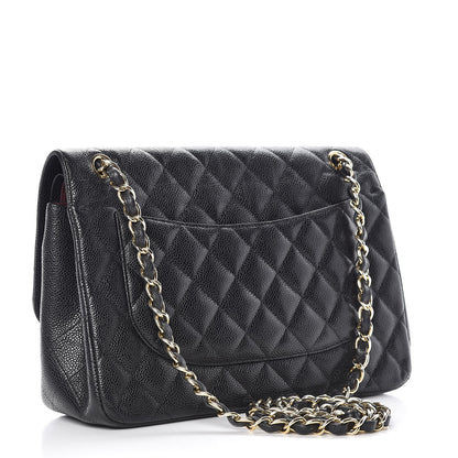 Chanel Caviar Quilted Jumbo Double Flap Black 3 of 13