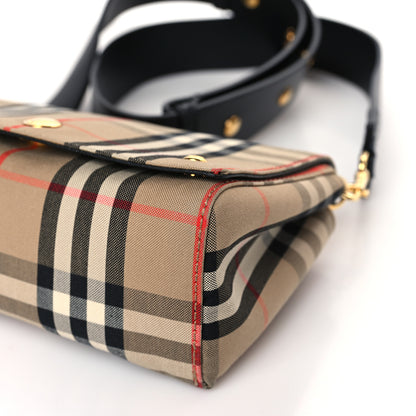 Burberry Vintage Check Hackberry Crossbody Bag Archive Beige Black 8 of 8