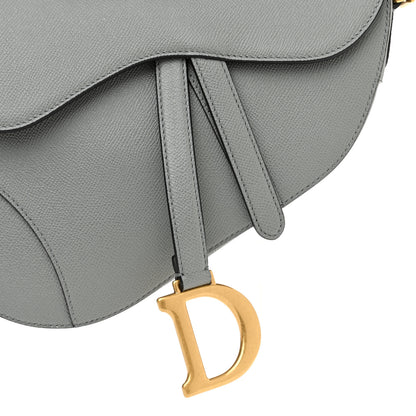Christian Dior Grained Calfskin Saddle Bag Grey 8 of 10