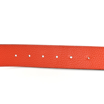 Gucci Calfskin 1973 Reversible Belt 90 36 Black Sun Orange 6 of 7