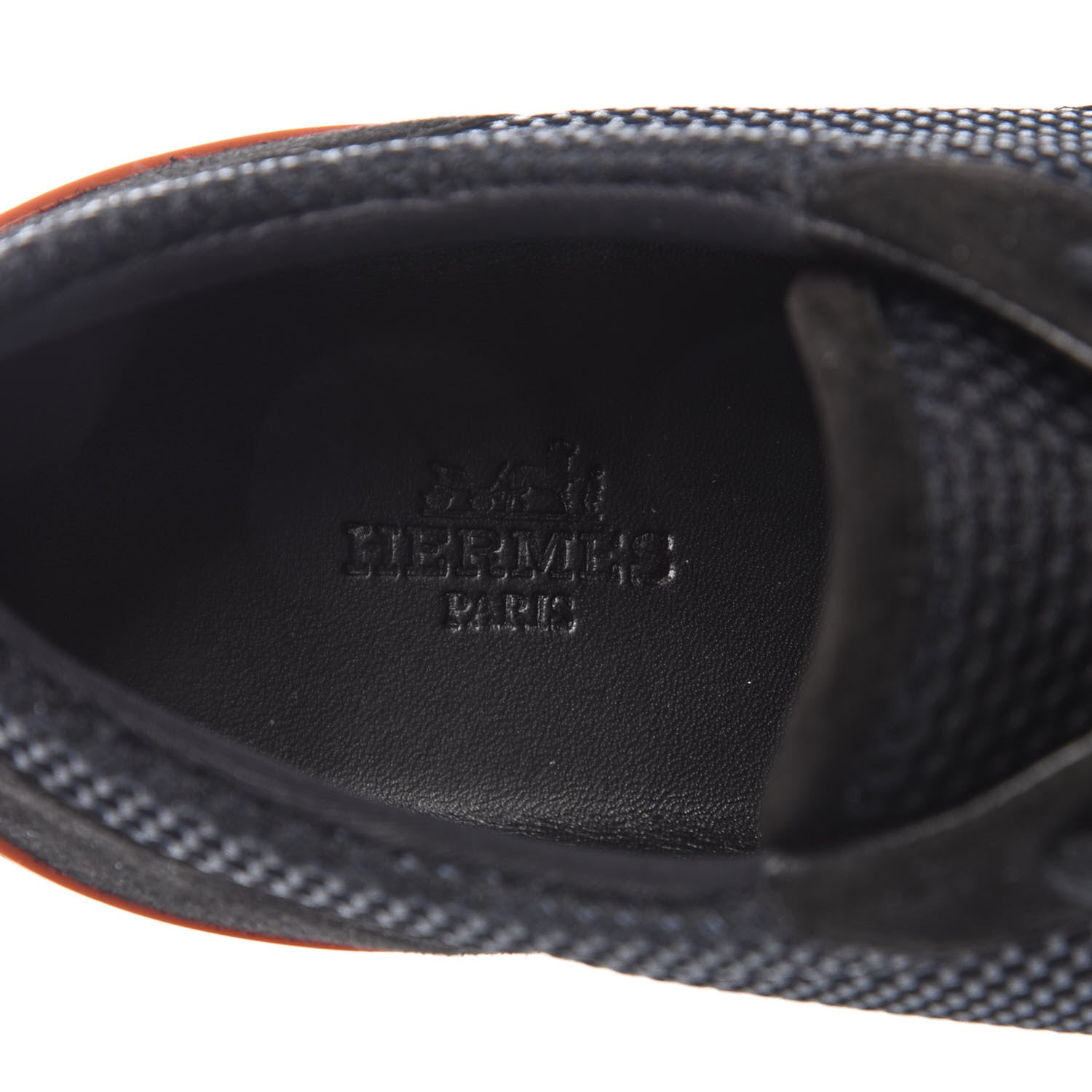 Hermes Suede Mesh Starter Sneakers 38 Black 7 of 9