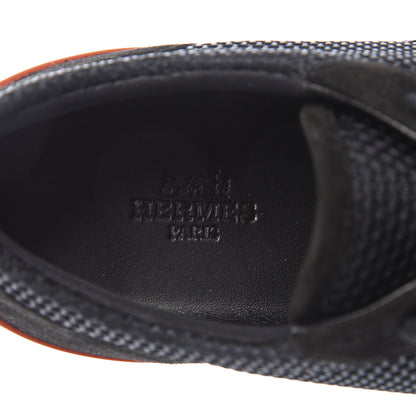 Hermes Suede Mesh Starter Sneakers 38 Black 7 of 9